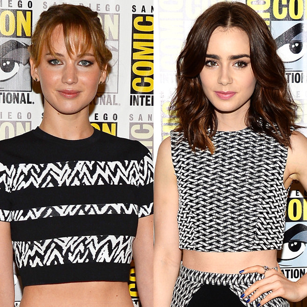 Jennifer Lawrence vs. Lily Collins: The Crop Top Craze Continues!