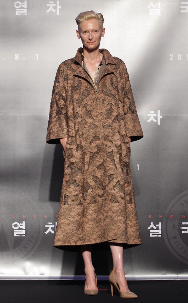 Tilda Swinton'S Camo Cape: More Fit For Hiding Behind Rocks Than ...