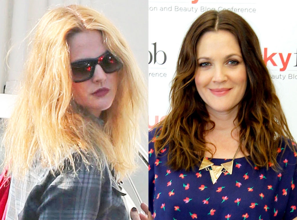 Drew Barrymore From Celebrities Changing Hair Color E News