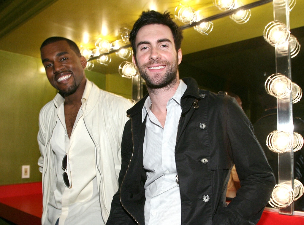 Adam Levine from Kanye West's Famous Fans E! News