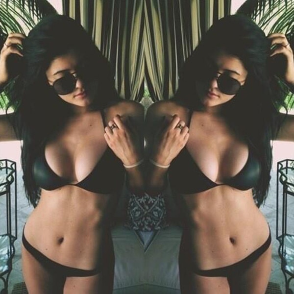 Kylie jenner black on sale swimsuit