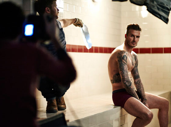 David Beckham Strips Down (Again!) for H&M Underwear Ads—See the Sexy Pics!