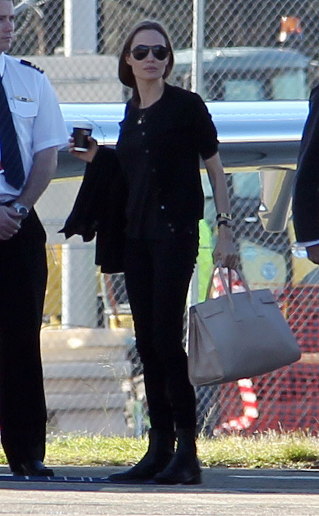 Angelina Jolie Departs Australia Via Private Jet