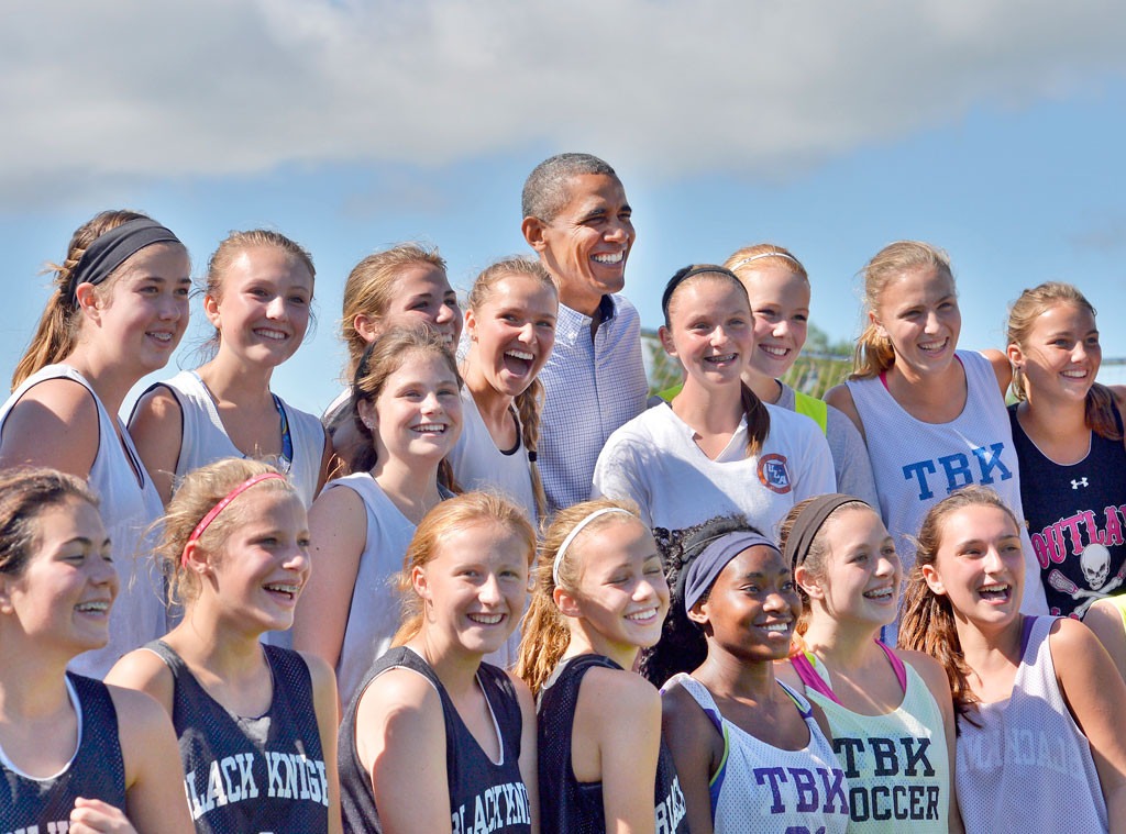 President Barack Obama, High School girls soccer team