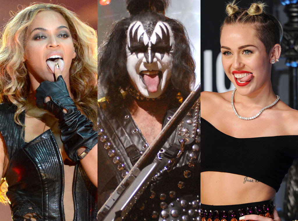 Tongue Split, Gene Simmons, Miley Cyrus, Beyonce