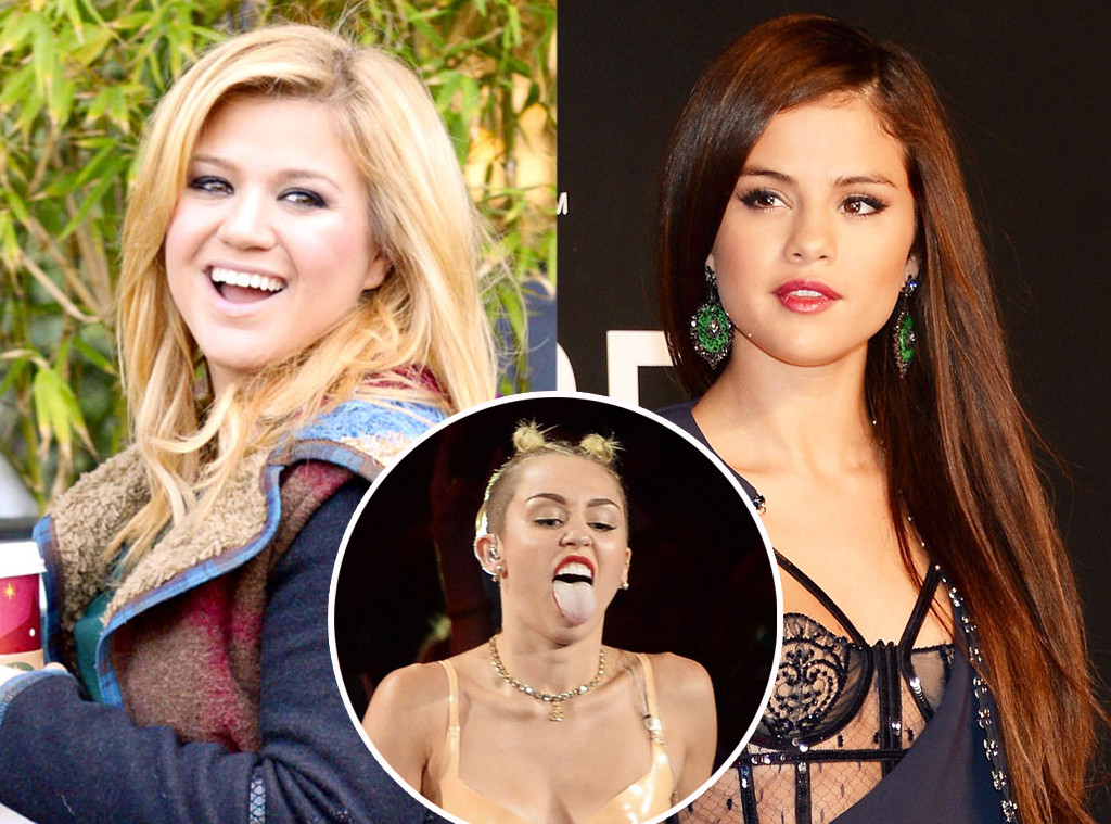 Selena Gomez, Kelly Clarkson, Miley Cyrus