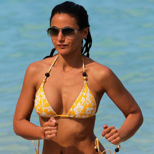 Bikini Shot of the Day: Emmanuelle Chriqui Heats Up Miami in Floral Two ...