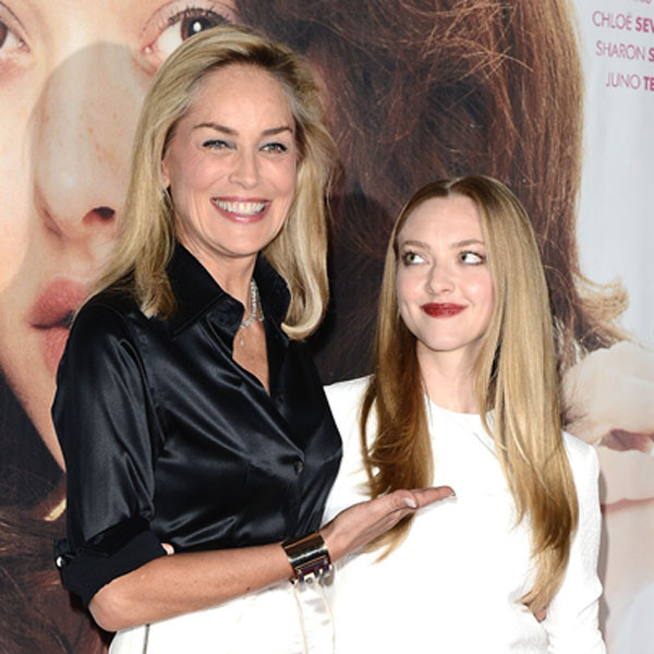 Amanda Stone Porn Star - Sharon Stone and Amanda Seyfried Step Out in White - E! Online - CA