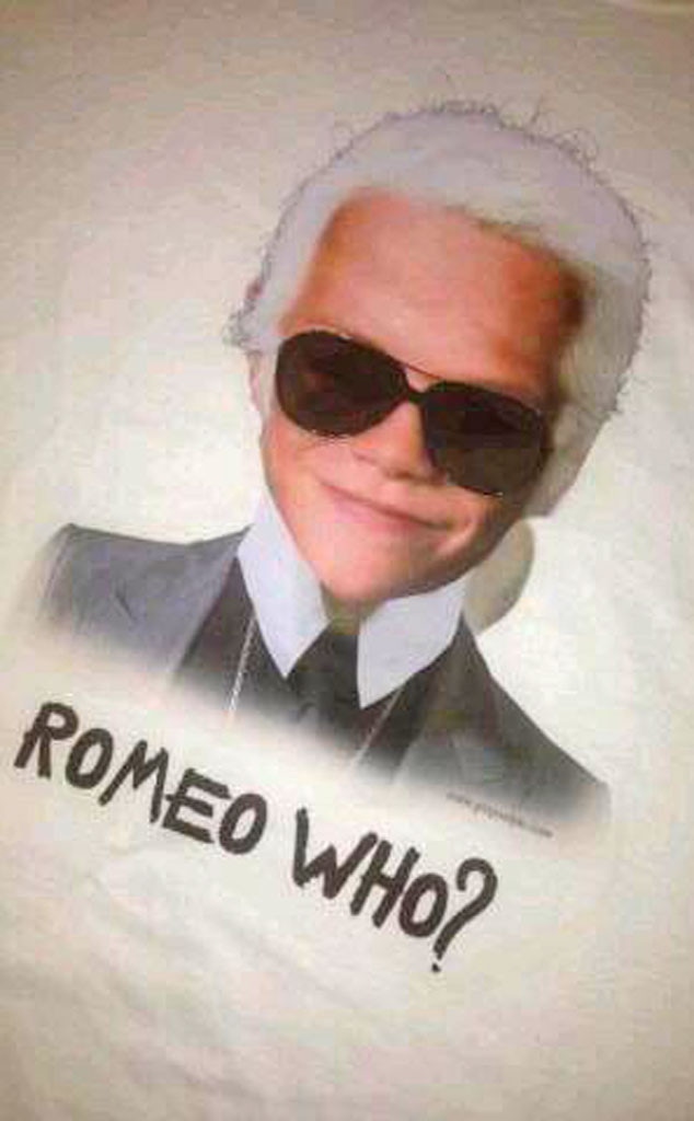 Romeo Beckham, Karl Lagerfeld, Twit Pic