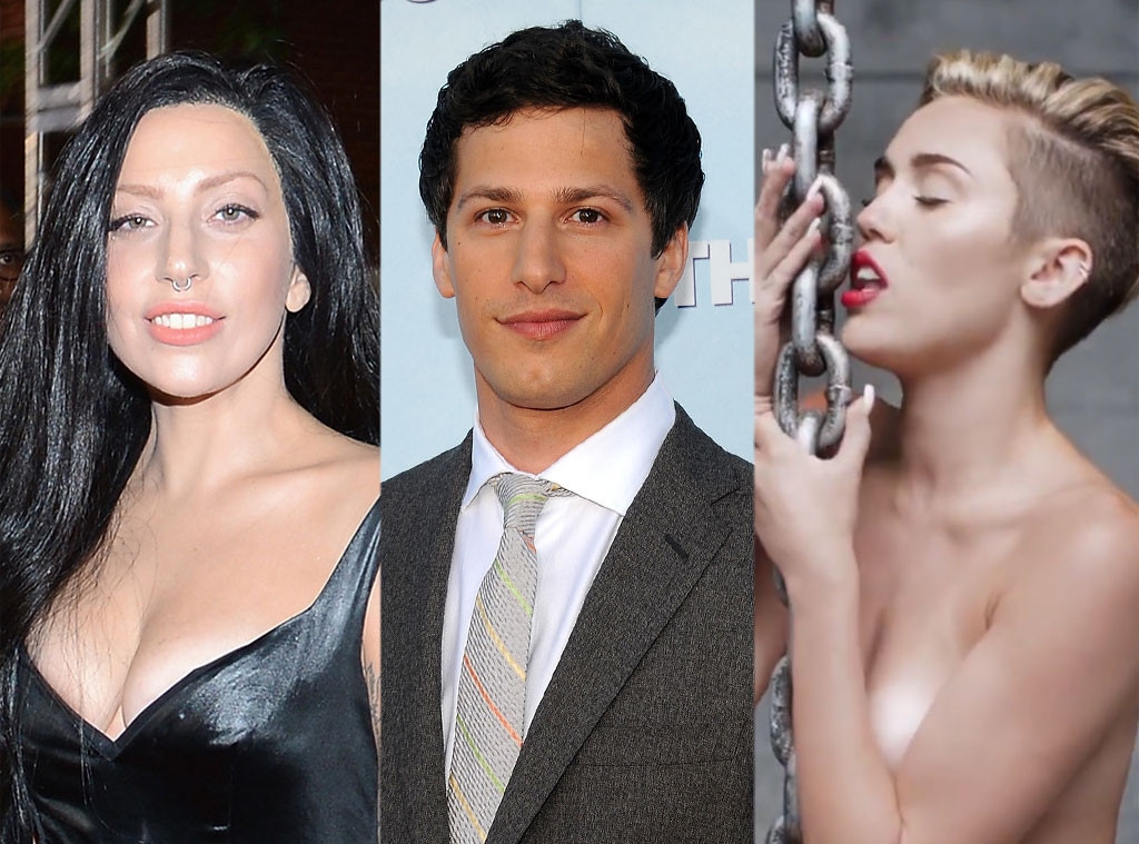 Lady Gaga, Andy Samberg, Miley Cyrus