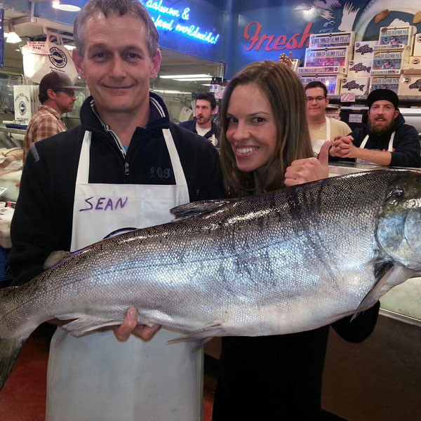 Hilary Swank Reels in a Big Fish in Seattle—See the Pic! E! Online