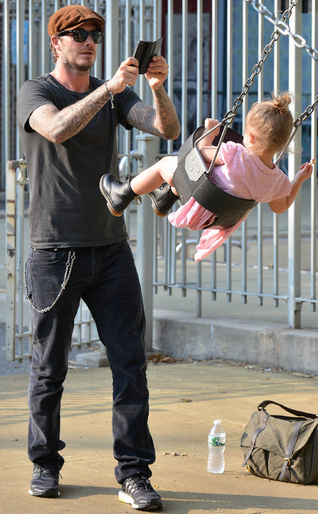 David Beckham reveals daughter Harper picks out his shoes