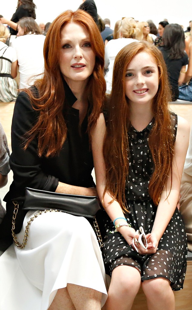 Julianne Moore, Liv Helen Freundlich, 2014, Celeb Kids Front Row, Fashion Week