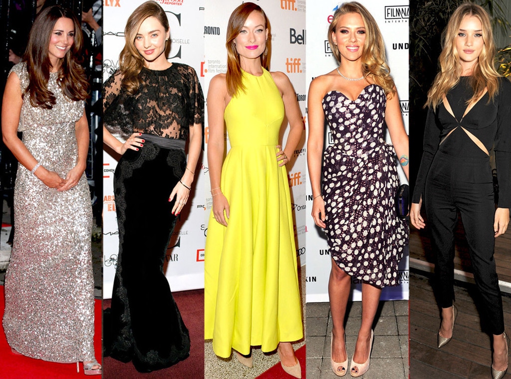 Kate Middleton, Rosie Huntington-Whiteley, Olivia Wilde, Scarlett Johansson, Miranda Kerr