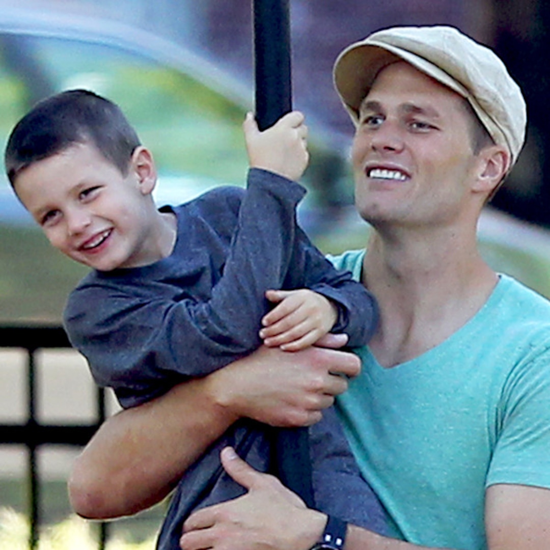 Tom Brady Finds Son in Crowd for Emotional Hug to Celebrate His 10th Super Bowl