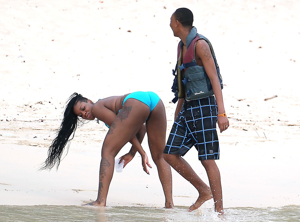 Fantasia Shows Off Bikini Bod in Barbados