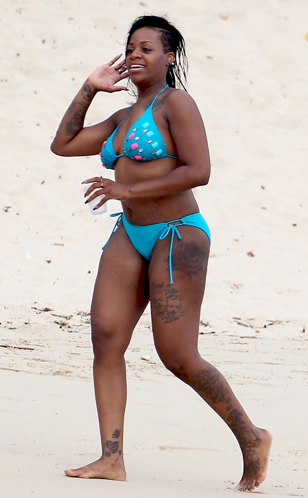 Fantasia Shows Off Bikini Bod in Barbados