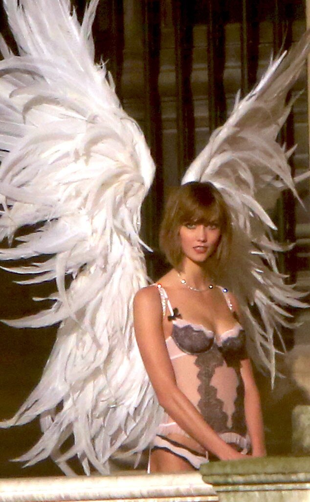 Victoria's Secret Angels Pose for Lingerie Shoot in Paris