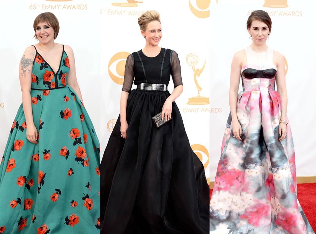Lena Dunham, Vera Farmiga, Zosia Mamet, Emmy Awards, 2013, Worst Dressed