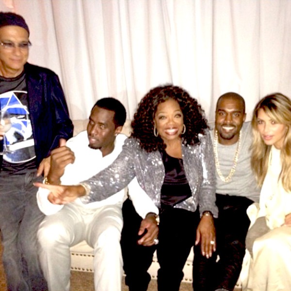 Kim Kardashian and Kanye West Hang Out With Oprah and Diddy—See the Pic ...