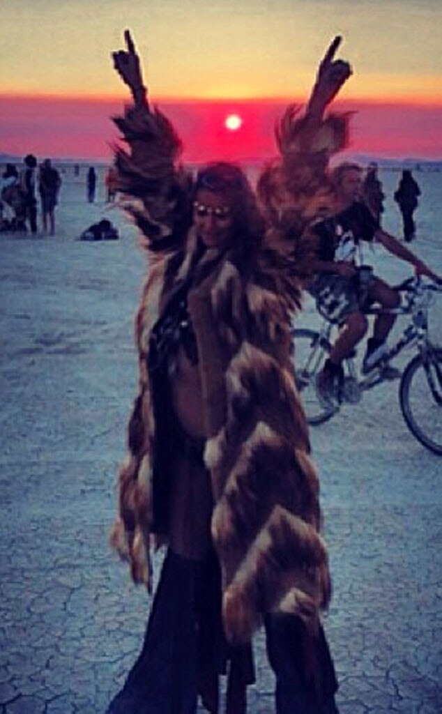 Burning man outlet fur coat