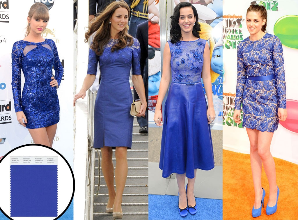 Dazzling Blue Pantone, Taylor Swift, Kate Middleton, Katy Perry, Kristen Stewart