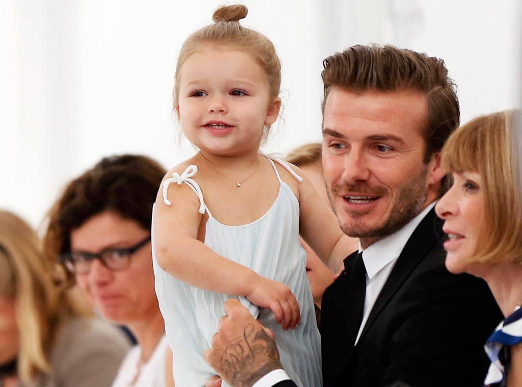 David Beckham, Harper, Anna Wintour, 2013, Celeb Kids Front Row, Fashion Week