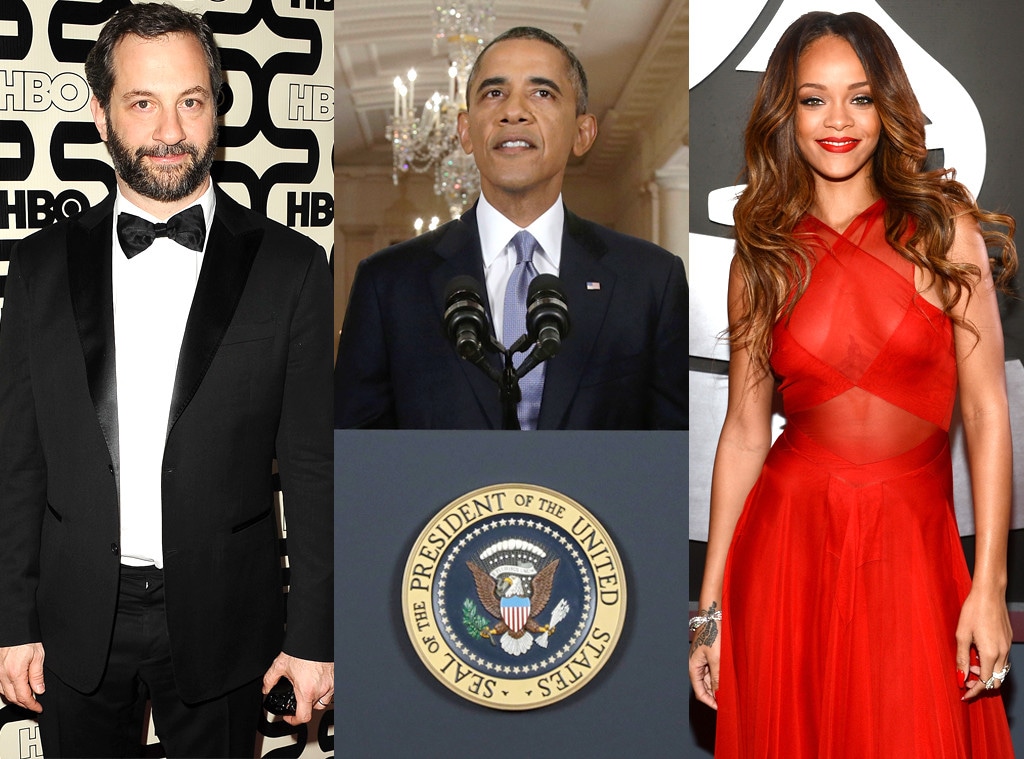Judd Apatow, President, Barack Obama, Rihanna