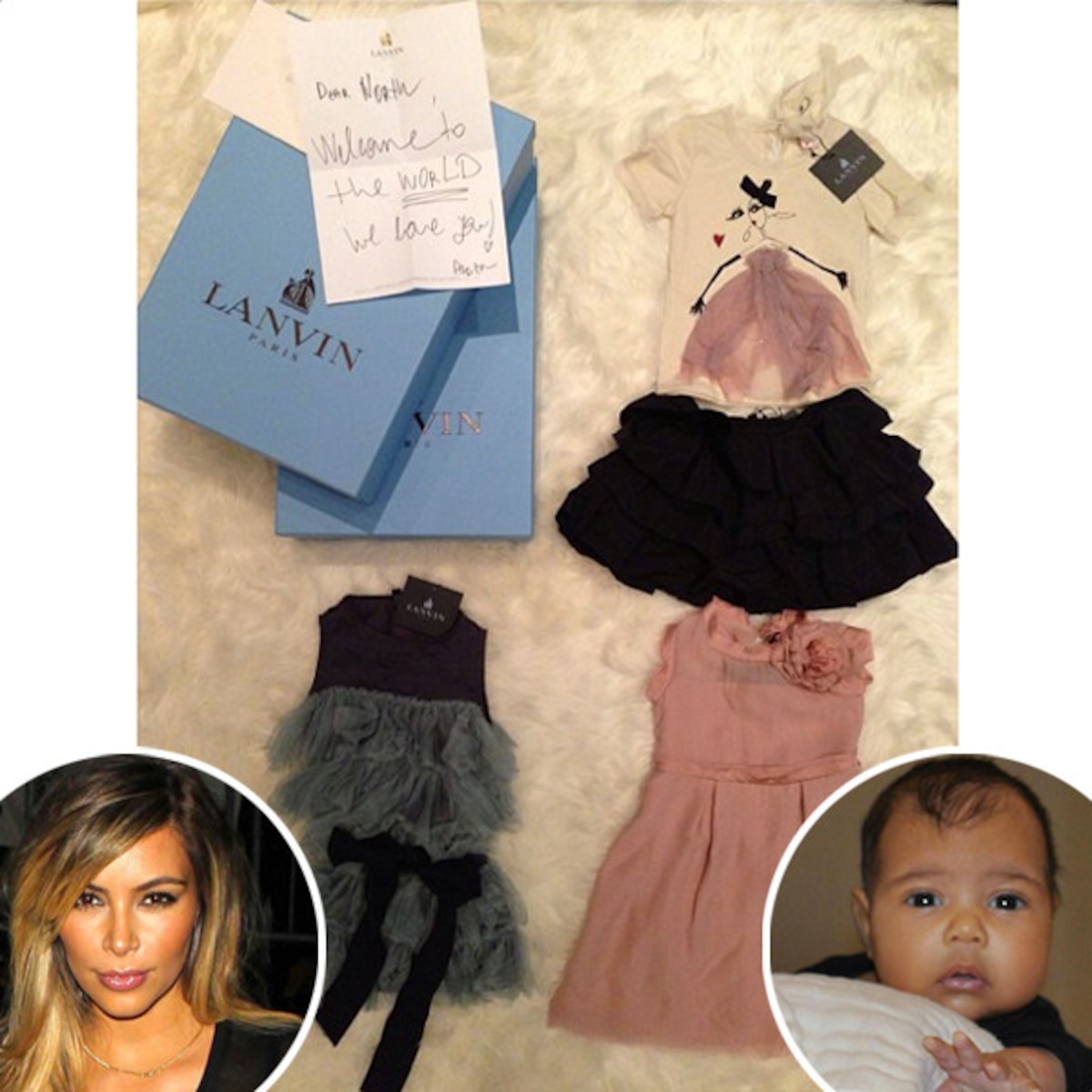 Kim Kardashian Shows Off North S Tiny Couture E Online Kim Kardashian Shows Off North S Tiny Couture E Online