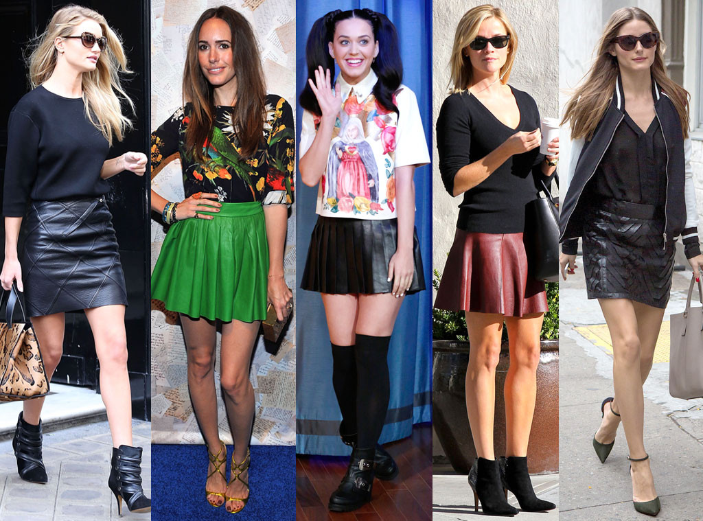 Stars' Leather Skirts: Who Wore It Best? - E! Online - CA