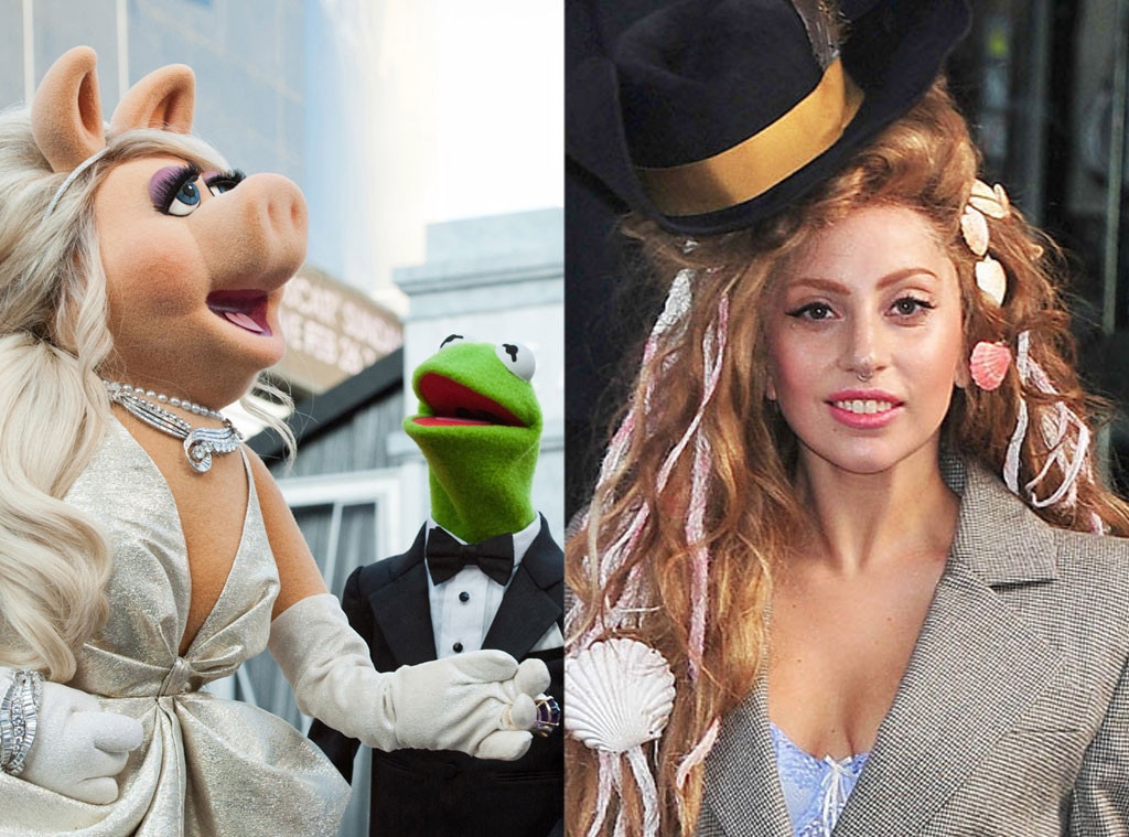 Miss Piggy, Kermit the Frog, Lady Gaga