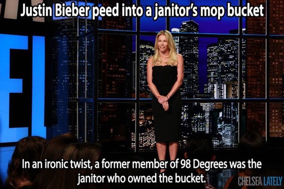 Bieber's Mop Bucket from Chelsea Lately In Memes | E! News