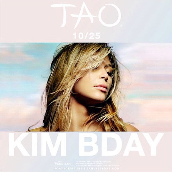 Kim Kardashian, Tao Birthday Instagram