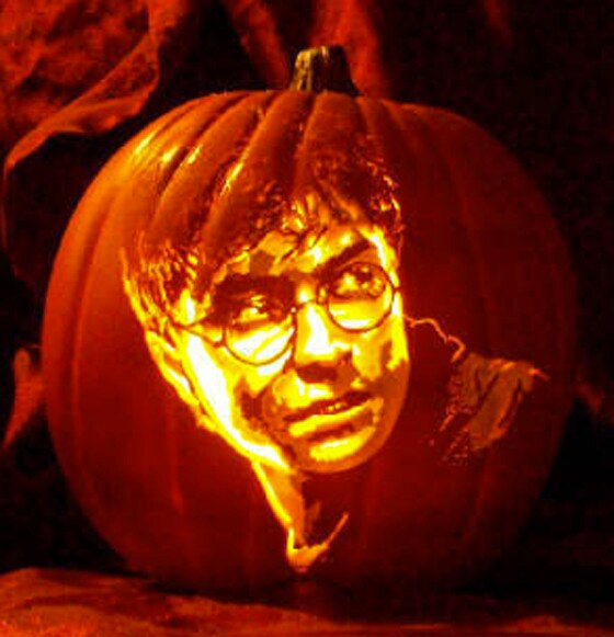 Harry Potter from Celebrity Jack-o'-Lanterns | E! News
