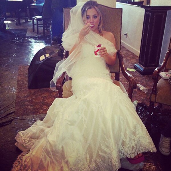 Kaley cuoco on sale first wedding dress