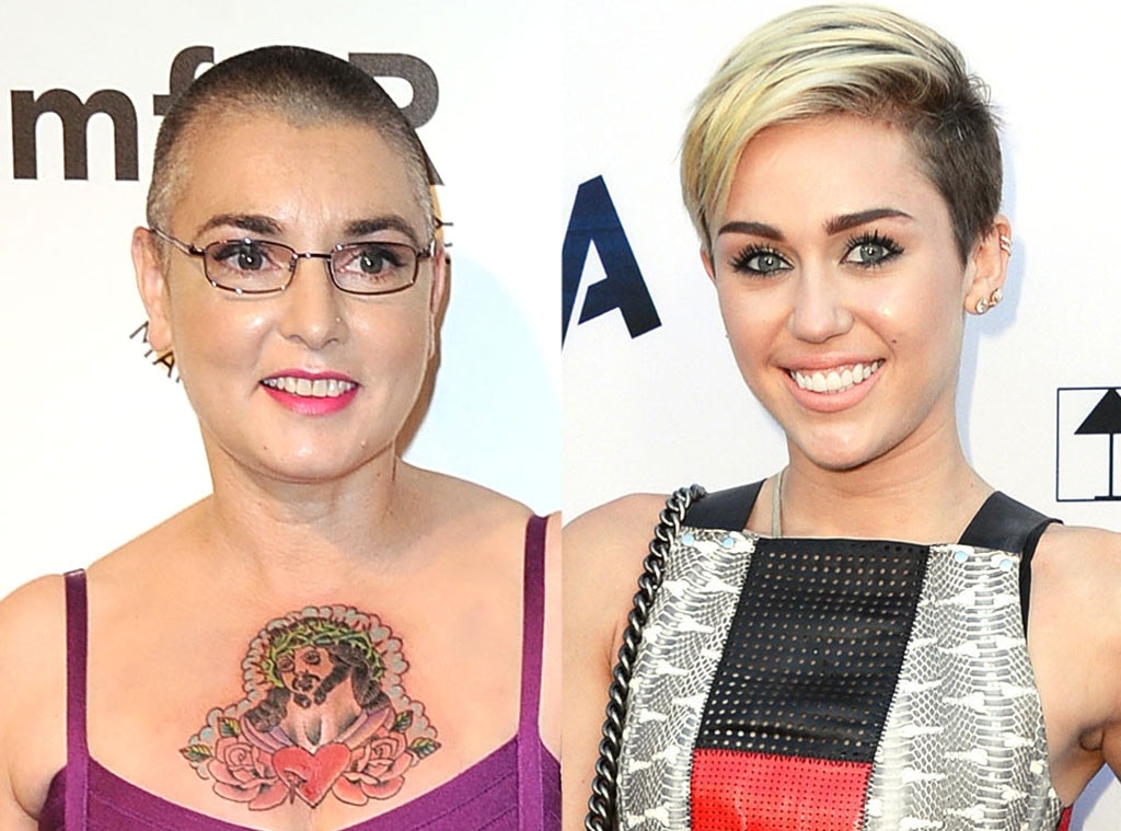 Miley Cyrus, Sinead O'Connor