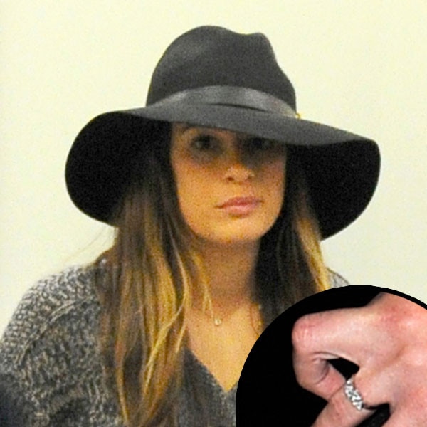 Lea Michele Sports Mysterious Diamond Ring Check It Out