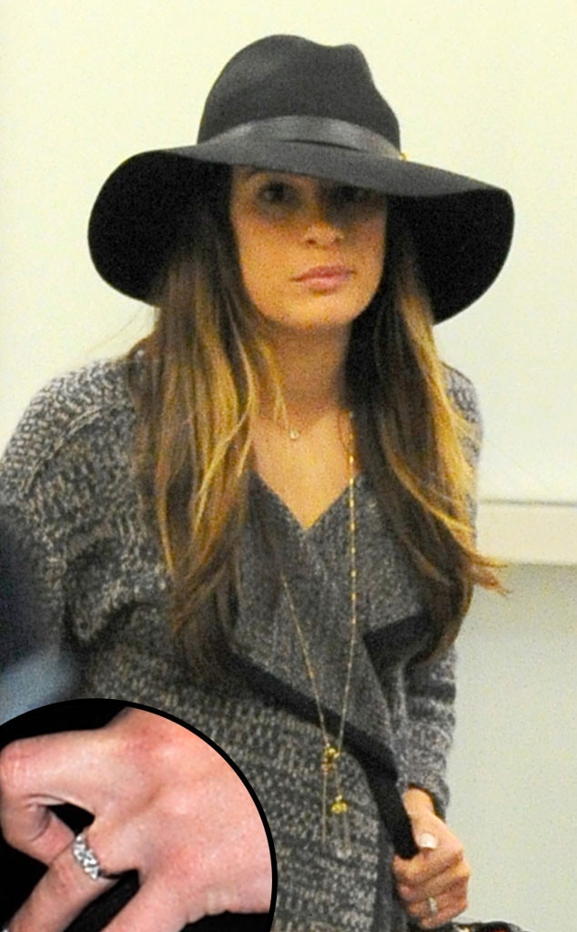 Lea Michele Sports Mysterious Diamond Ring Check It Out