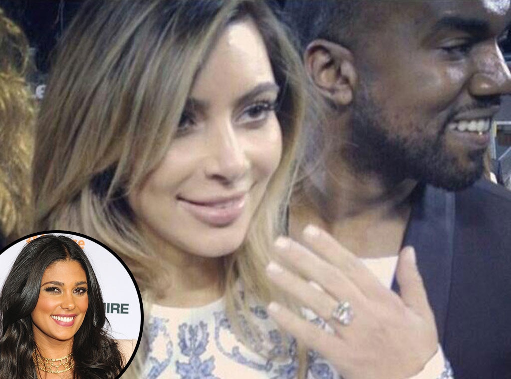 Kim kardashian kanye hot sale west engagement ring