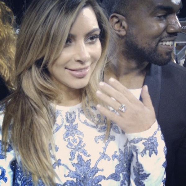 Kim Kardashian, Kanye West, Instagram, Engagement Ring