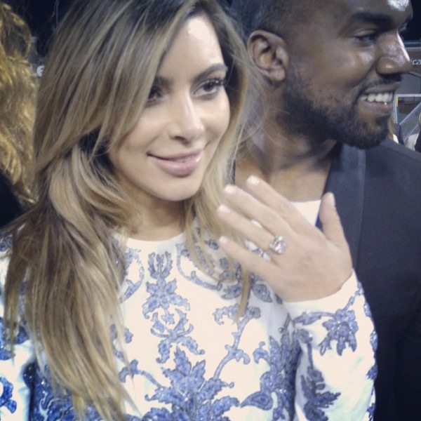 Kim Shares a Pic of Her Engagement Ring! Kim Shares a Pic of Her Engagement Ring!
