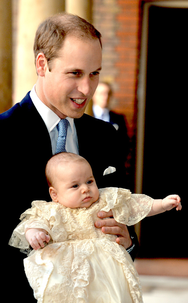 Prince William & Prince George from Prince George's Royal Christening ...