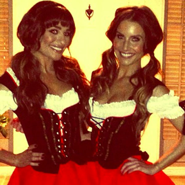 Lea and Goldie Go Bavarian at Kate Hudson s Halloween Bash