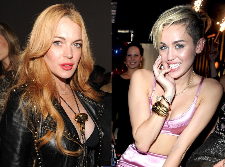  Lindsay Lohan, Miley Cyrus