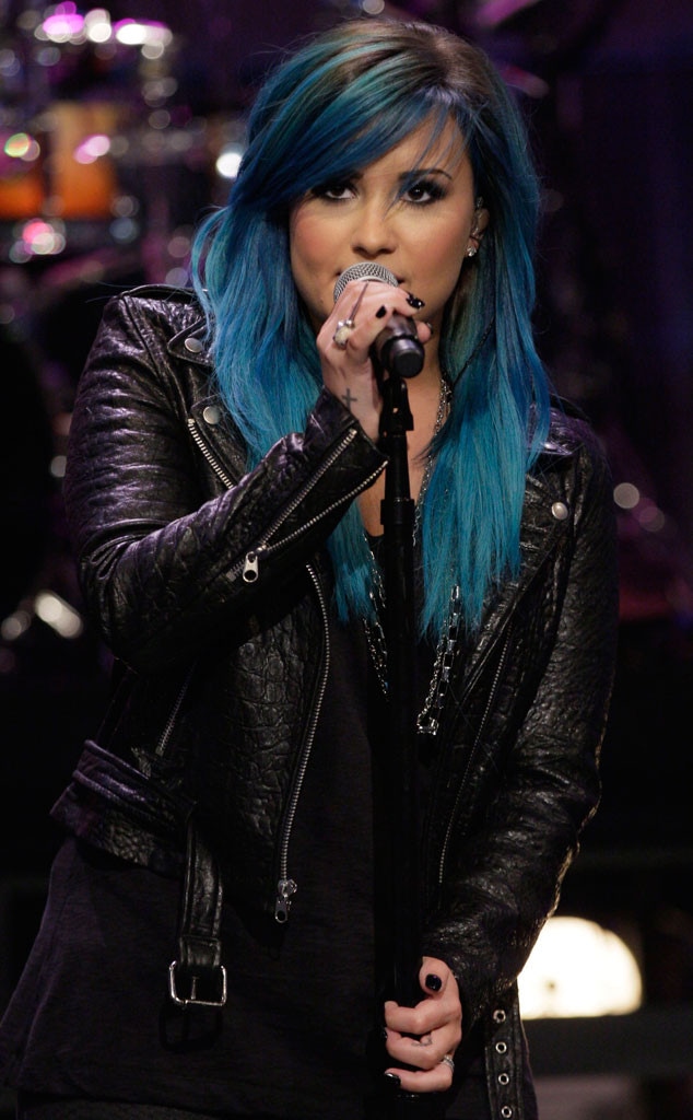 Demi Lovato's Blue Hair Inspired by Pinterest Pics - E! Online