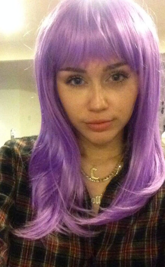 Miley Cyrus Wigs Out Goes Back To Long Brunette Locks And Tries Out