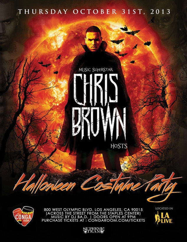 Chris Brown Halloween Party Flyer