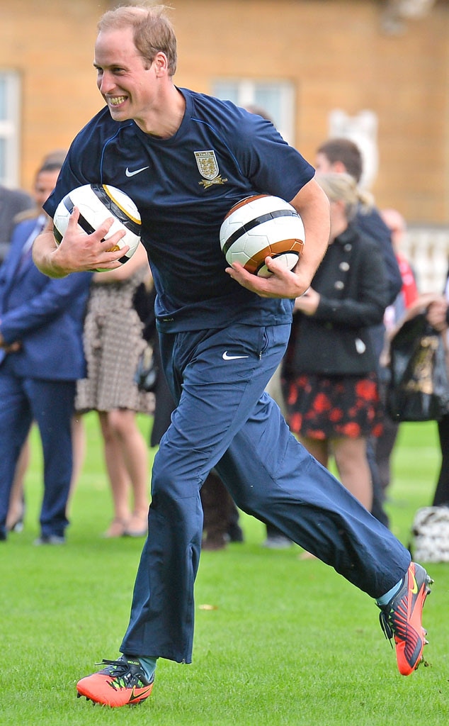 Prince William Plays Soccer in London
