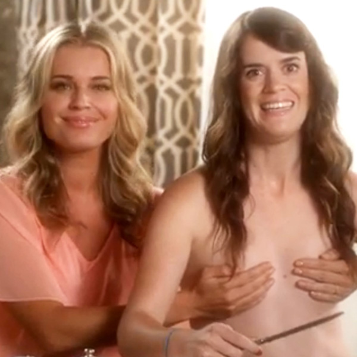 Watch Rebecca Romijn Sell The Hand Bra In Hilarious New Video E Online Ca Watch Rebecca Romijn Sell The Hand Bra In Hilarious New Video E Online Ca