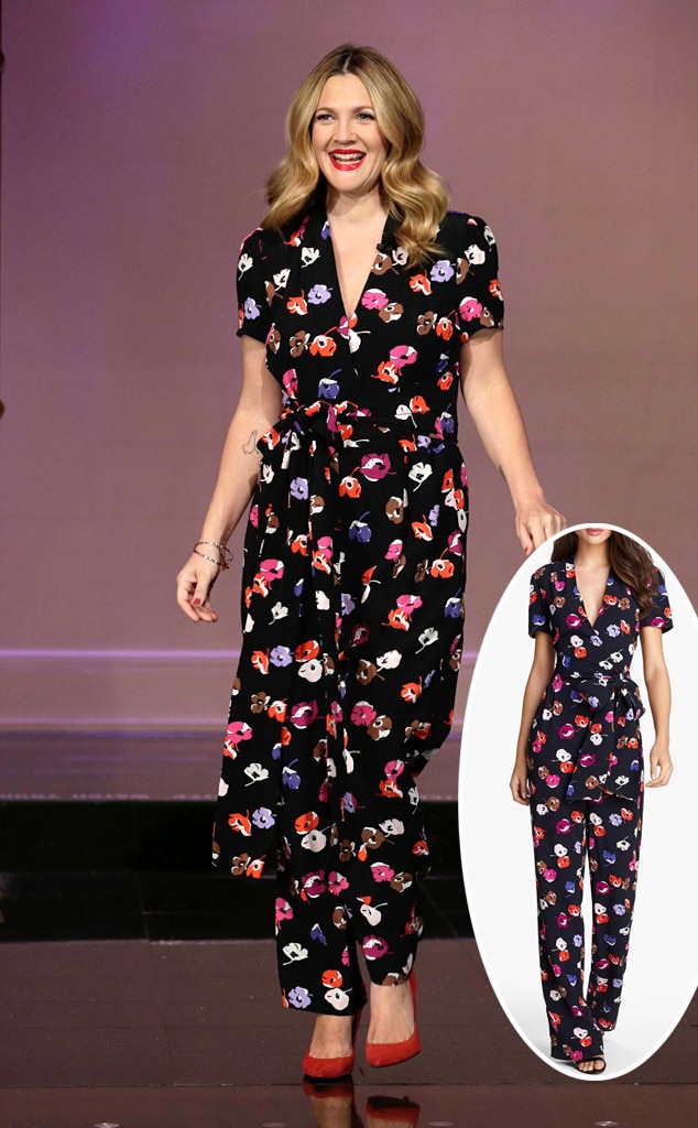 Gimme That Drew Barrymore s Feminine Floral Jumpsuit